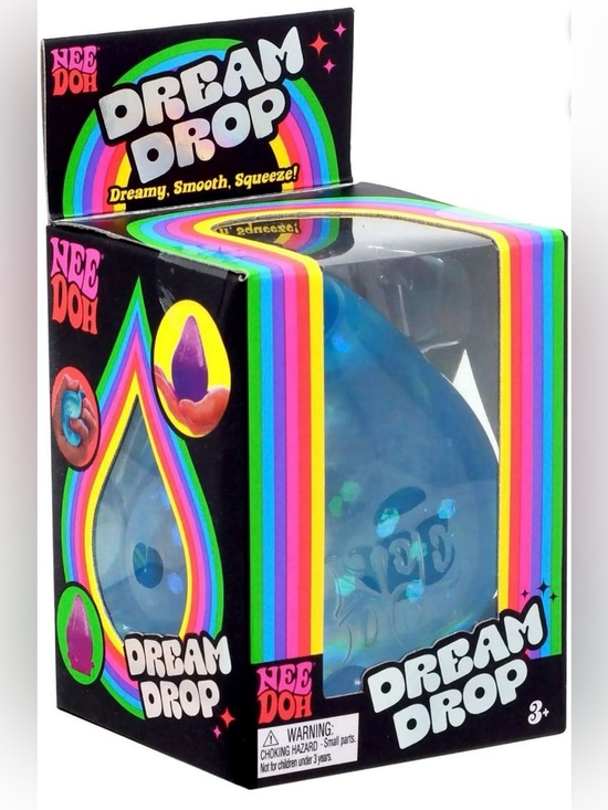 NeeDoh Other - Dream Drop Sensory Squeeze Toy - Blue. ASMR Stress Relief Toy.